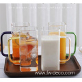 creative colored square drinking glass set